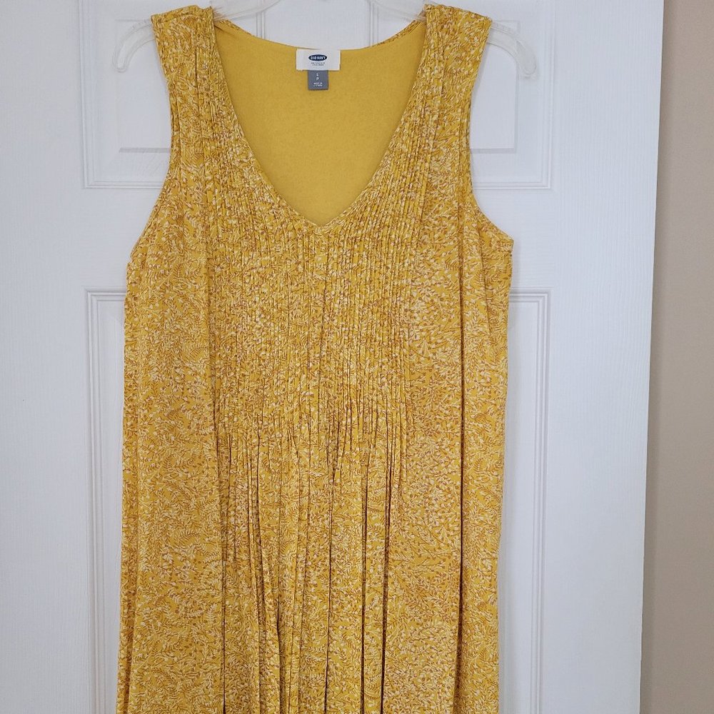 Old Navy Yellow Floral Sleeveless Sundress Women's Size S